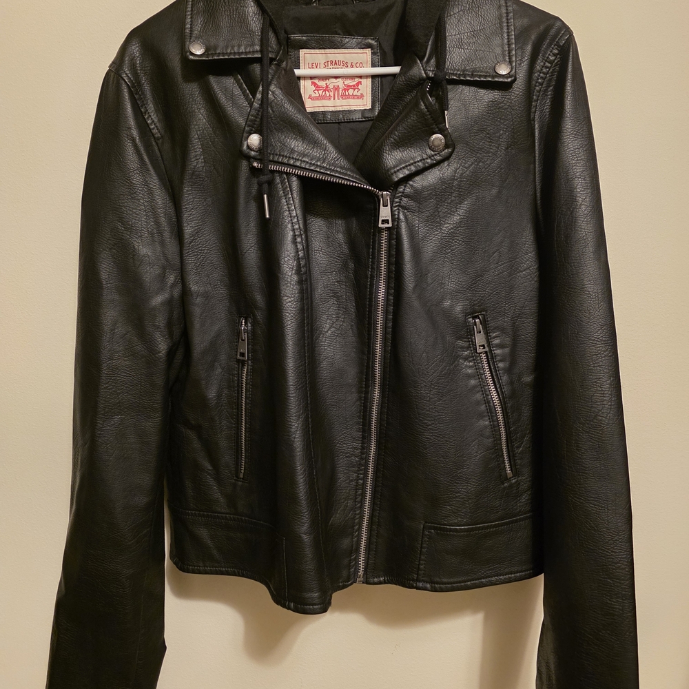 Levi's Black Women's Faux Leather Moto Jacket